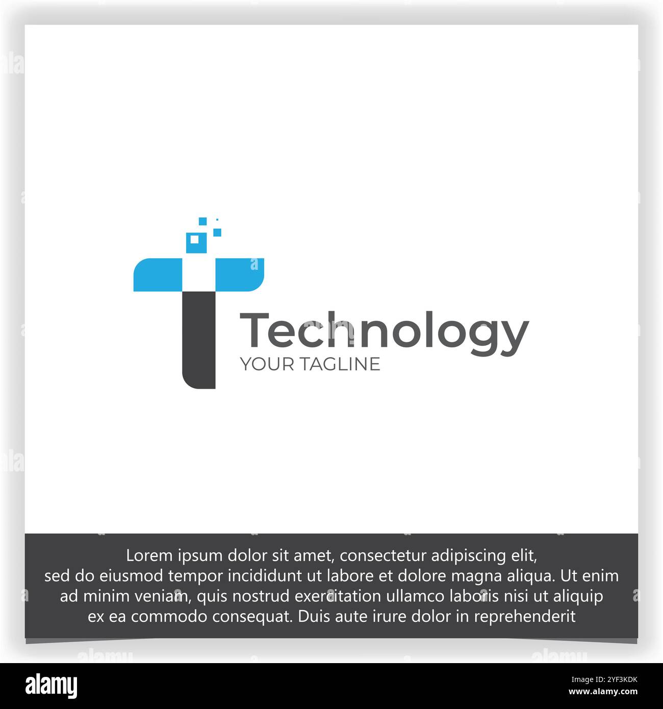 Digital Technology Innovation Letter T Logo Pixel Modern Simple Vector ...