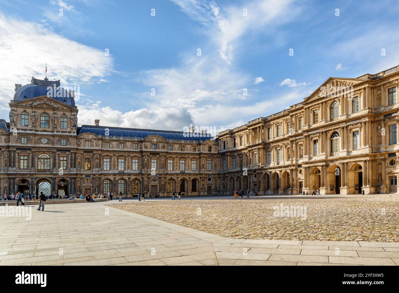 Louvre cour carree exterior hi-res stock photography and images - Alamy