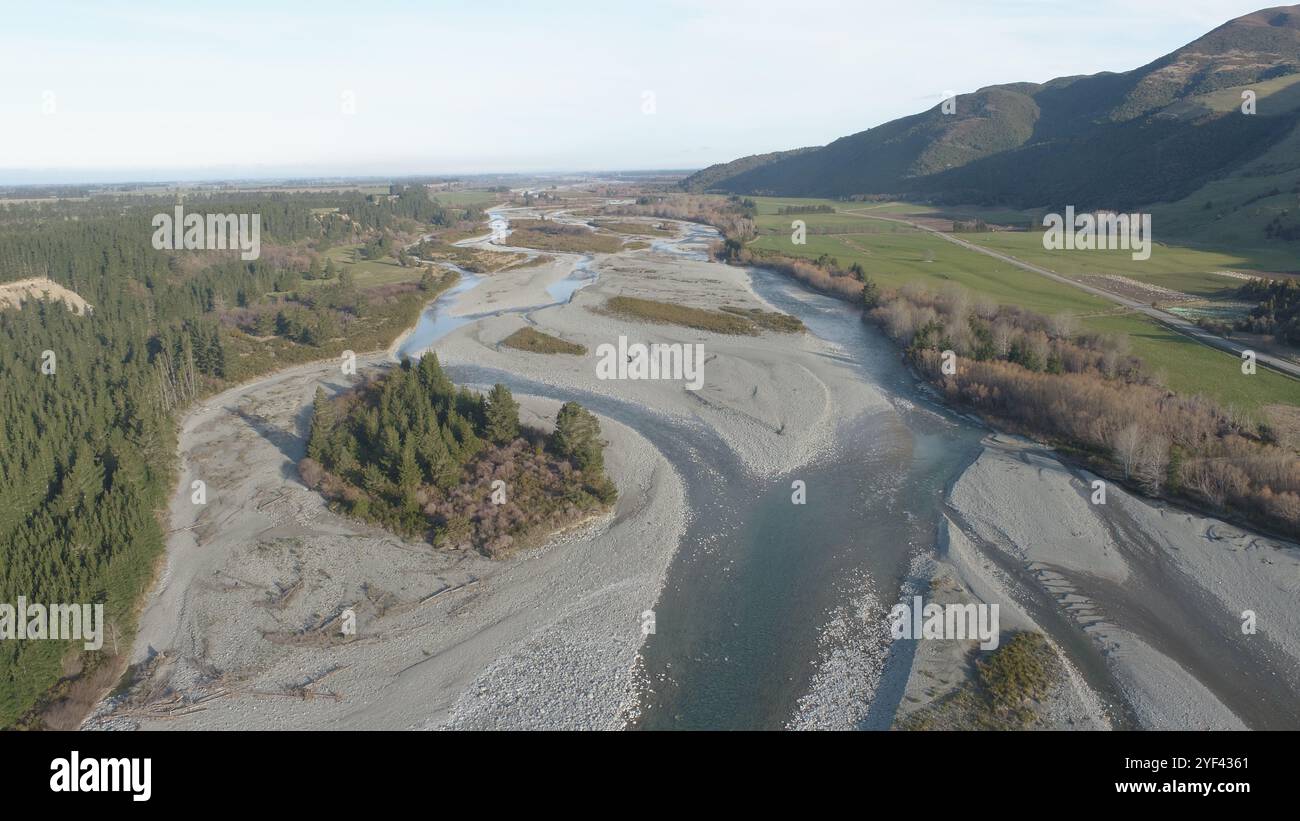 This Aerial Photo Showcases The Rangitata River In The Canterbury This Aerial Photo Showcases The Rangitata River In The Canterbury