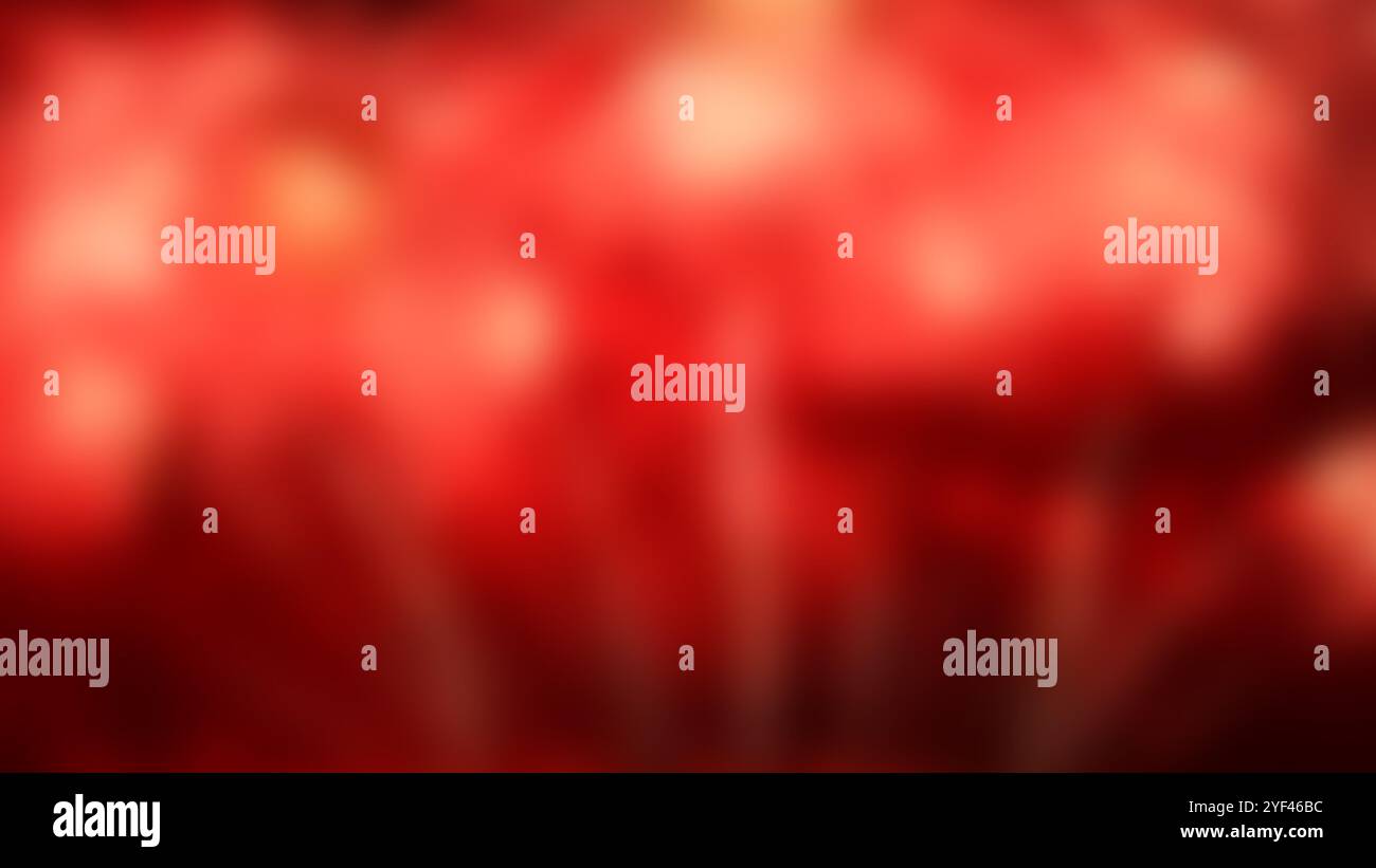 Blurred light background. Bright red and gold tone in blurred background. Stock Photo