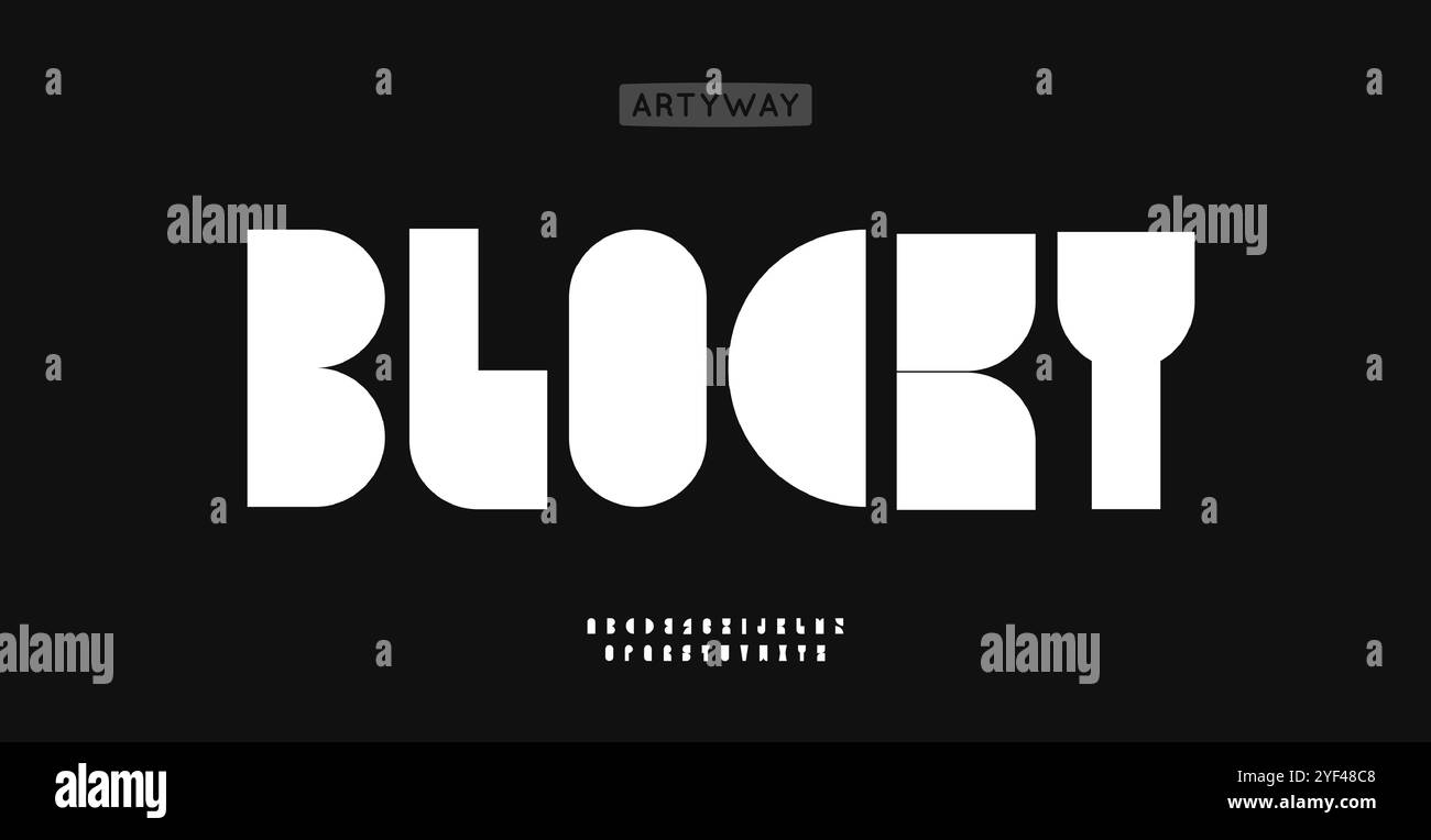 Blocky architecture Stock Vector Images - Alamy