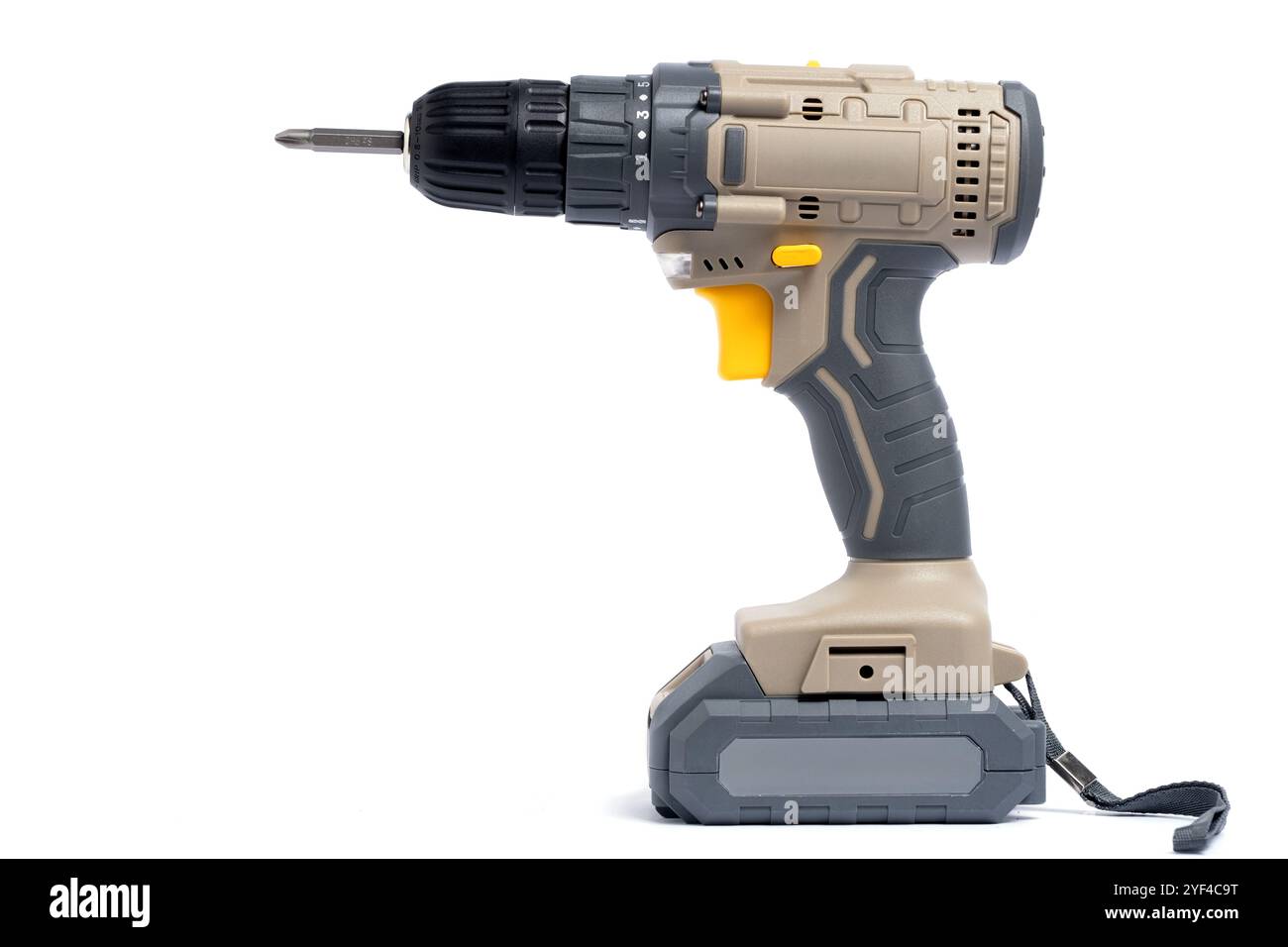 Cordless drill isolated on white background Stock Photo
