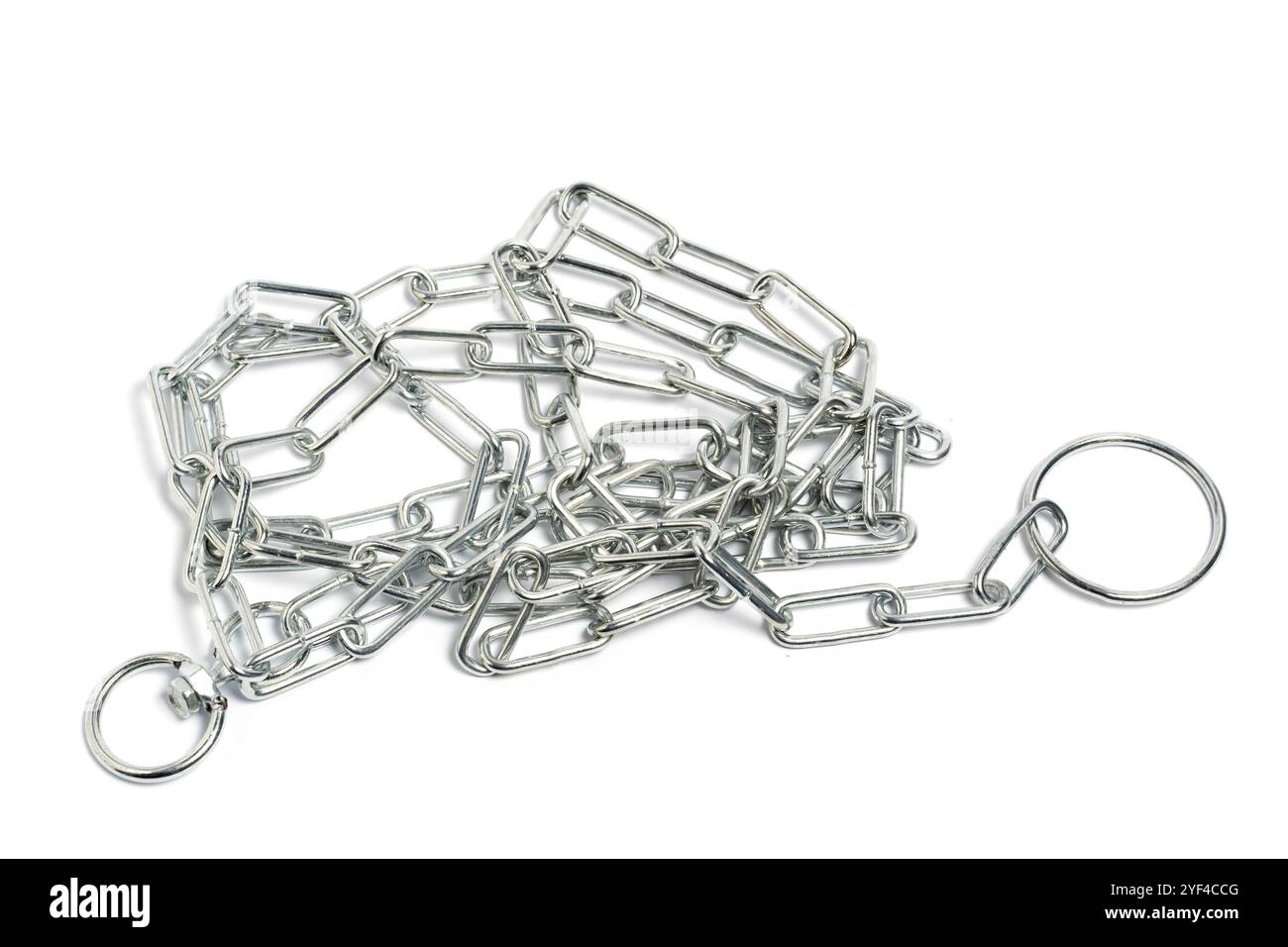 Metal chain isolated on white background Stock Photo