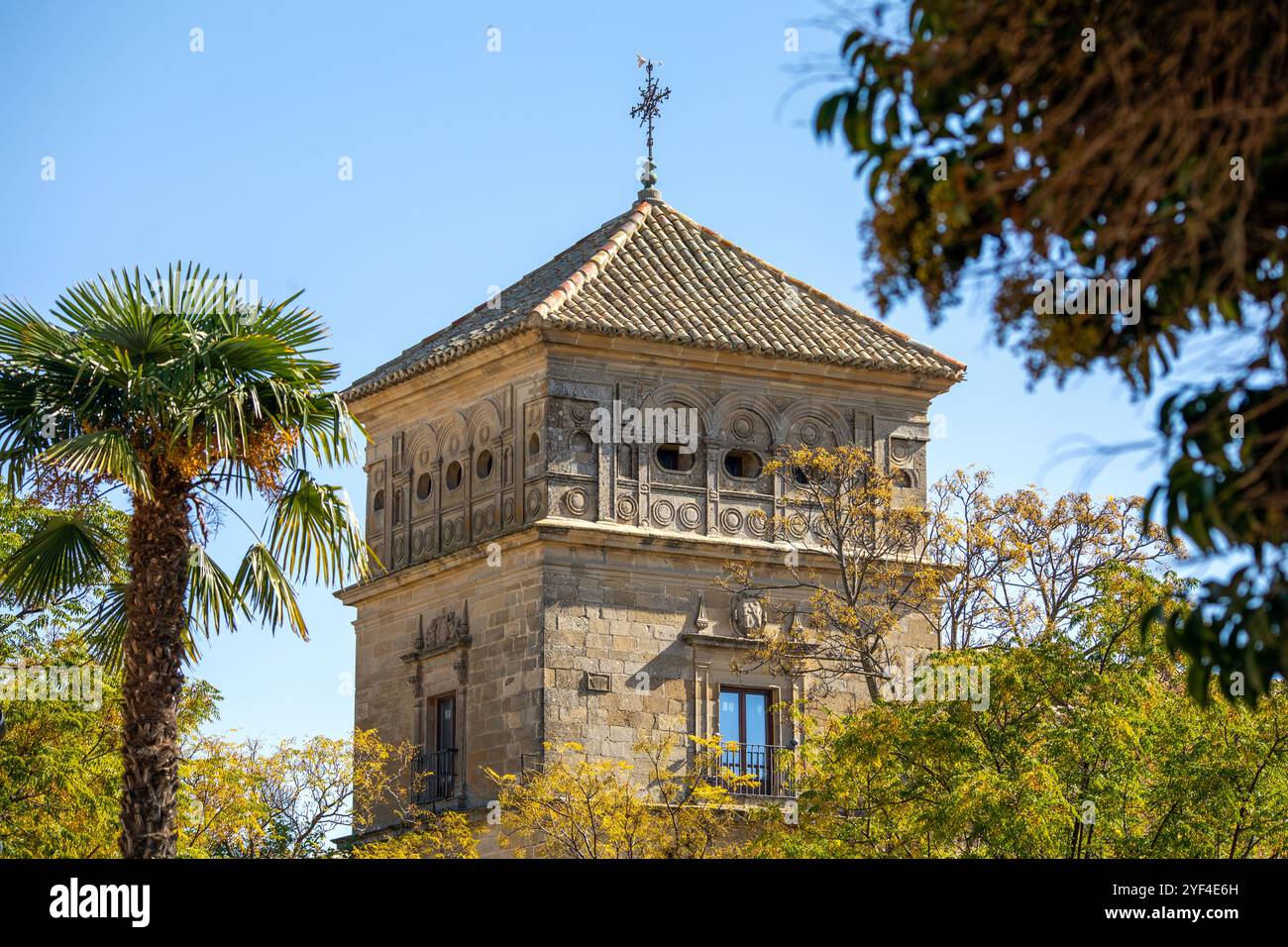 The Ronesans Tower Detail of the Renaissance tower of the palace of the Marquis of Mancera ...