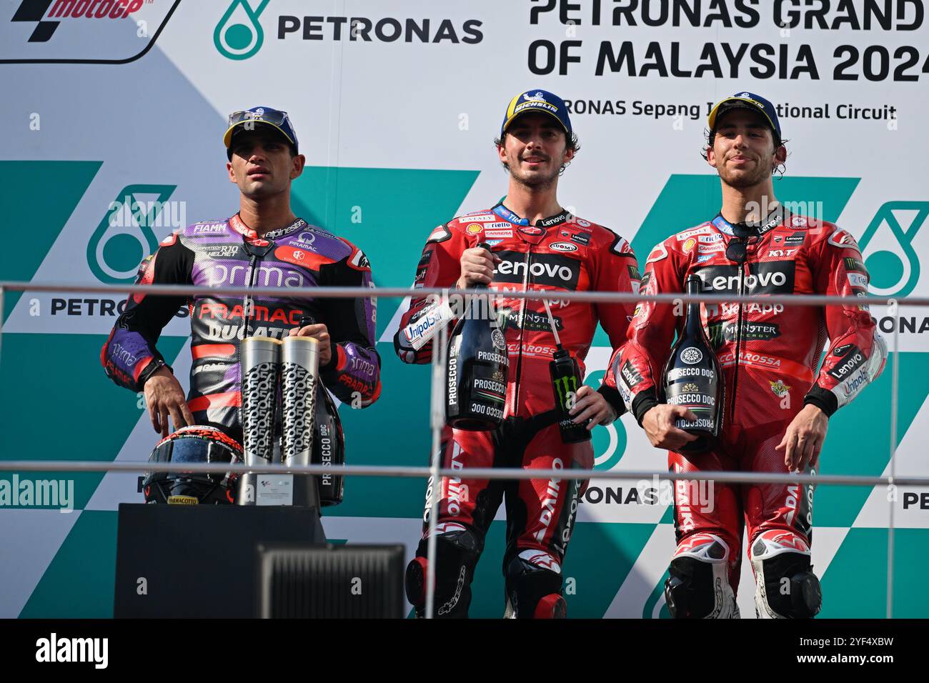 Kuala Lumpur, Malaysia. 3rd Nov, 2024. Francesco Bagnaia of Italy and ...