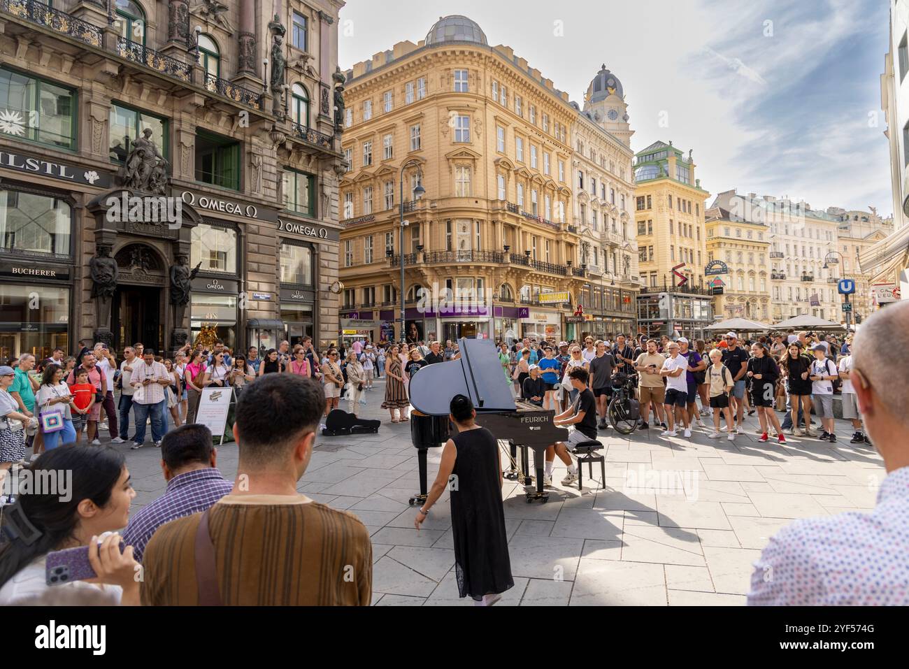 Views city centre streets in Vienna, Austria, Europe. Stock Photo