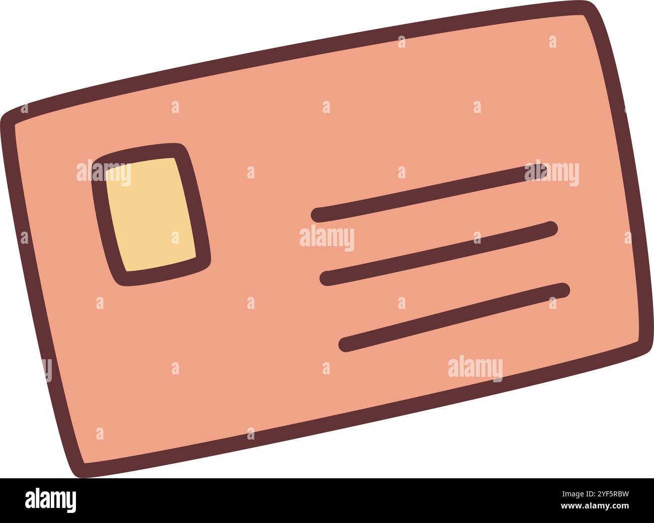 Doodle letter envelope icon or logo, hand drawn with thin black line Stock Vector