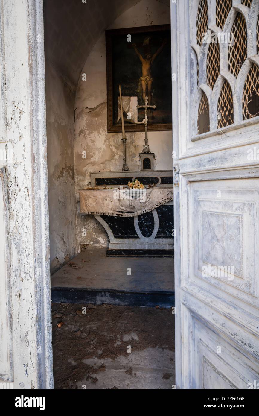 A family crypt at Cemetery Vieux, Beziers, Herault department in the Occitanie region, France. Stock Photo