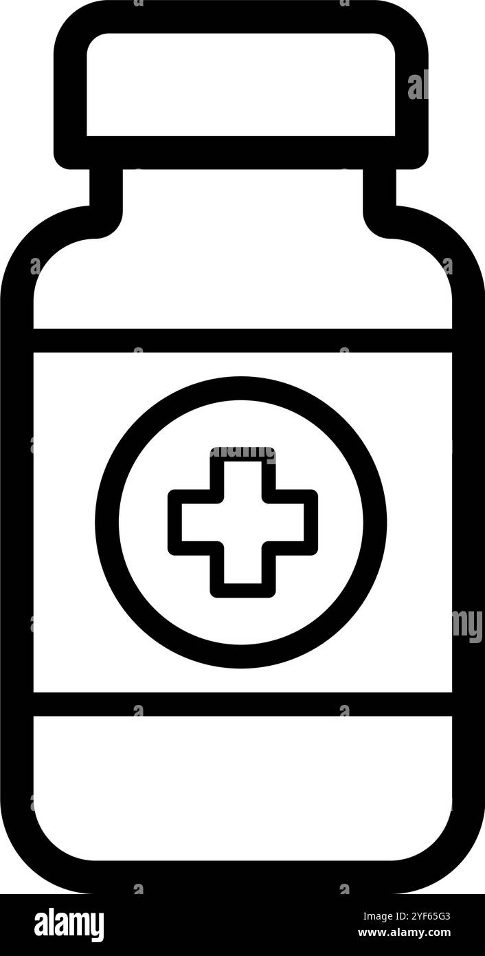 Medical bottle, medicine bottle - vector icon Stock Vector Image & Art ...