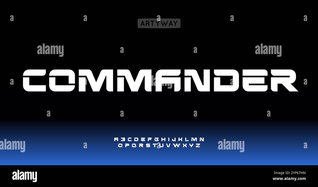 Retro futuristic alphabet, bold techno letters, industrial font cyber ...
