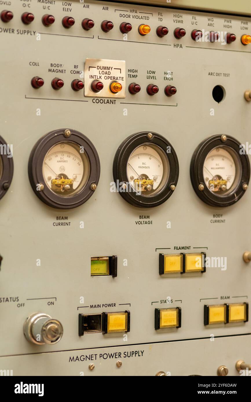 Collant electrical panel at the Diefenbunker, Carp, Ontario, Canada Stock Photo