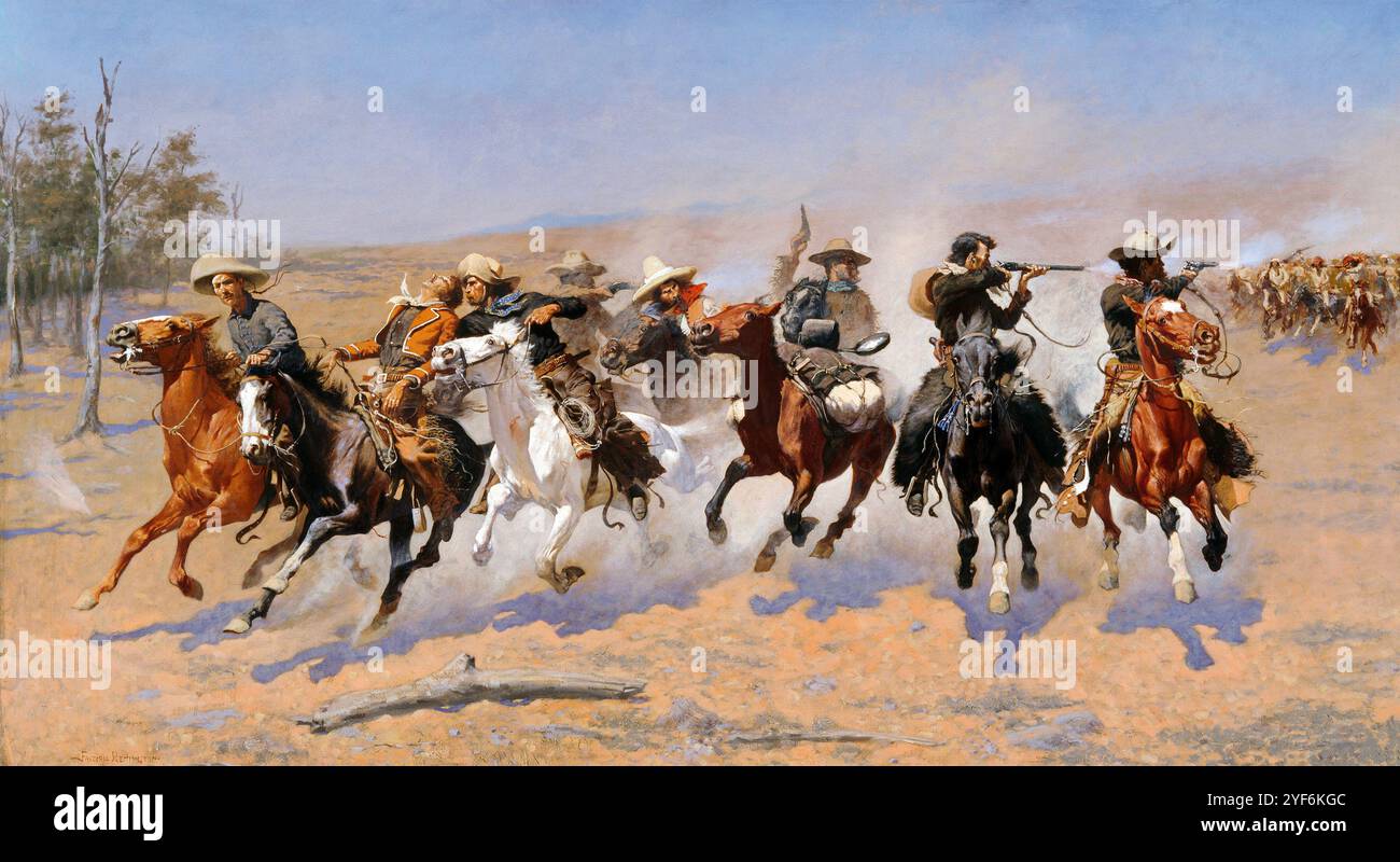 Frederic remington the cowboy hi-res stock photography and images