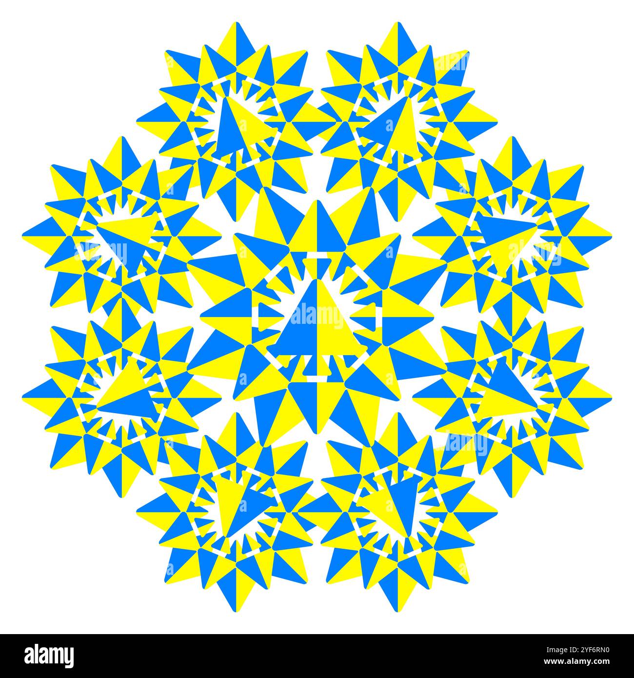 Abstract Bicolor Art blue-yelow texture. Modern stylish abstract Ukrainian texture. Template for prints, textiles, wrapping, wallpaper, website etc. Stock Photo