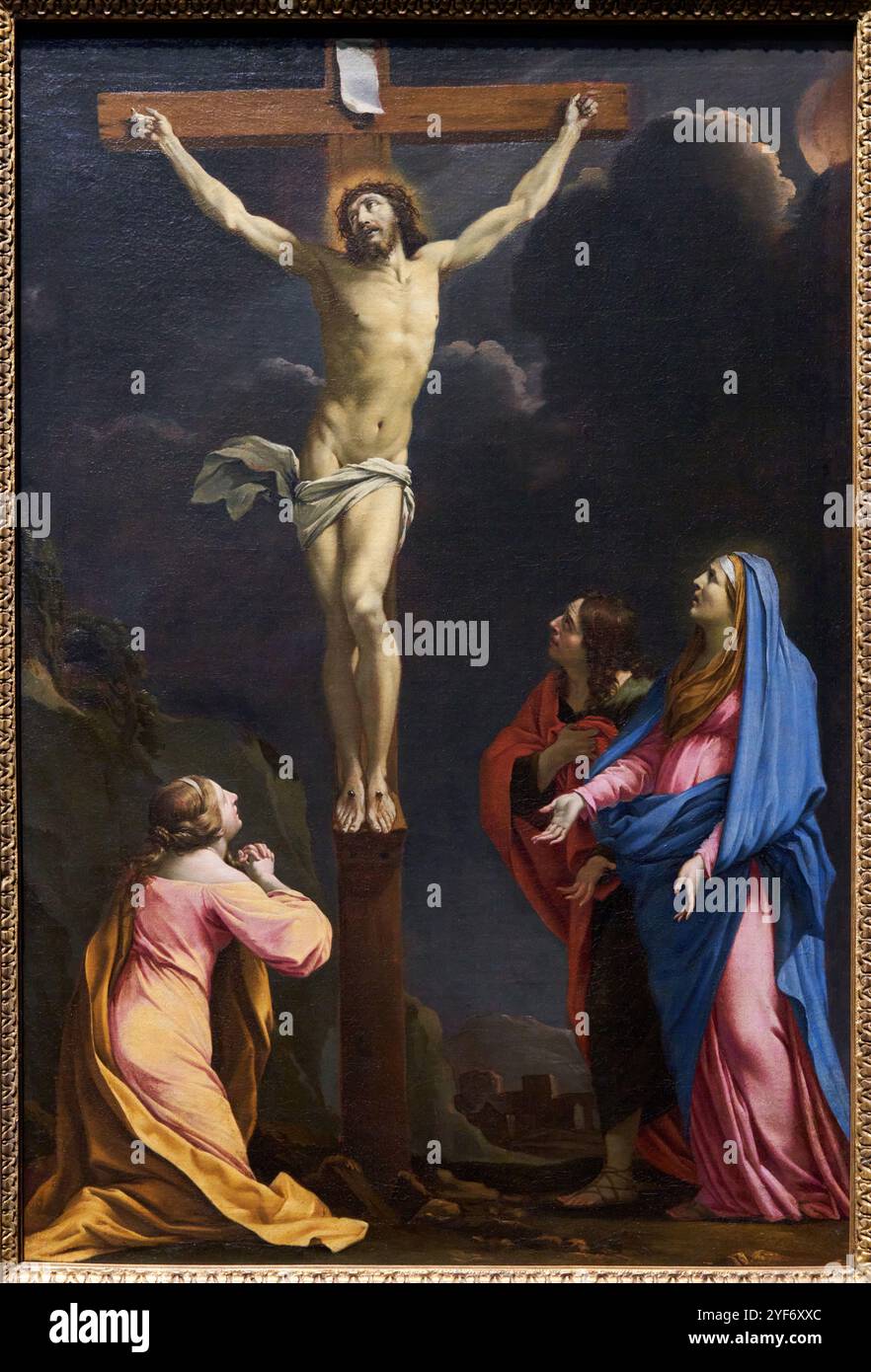 Christ on the Cross with the Magdalen, the Virgin Mary and Saint John ...