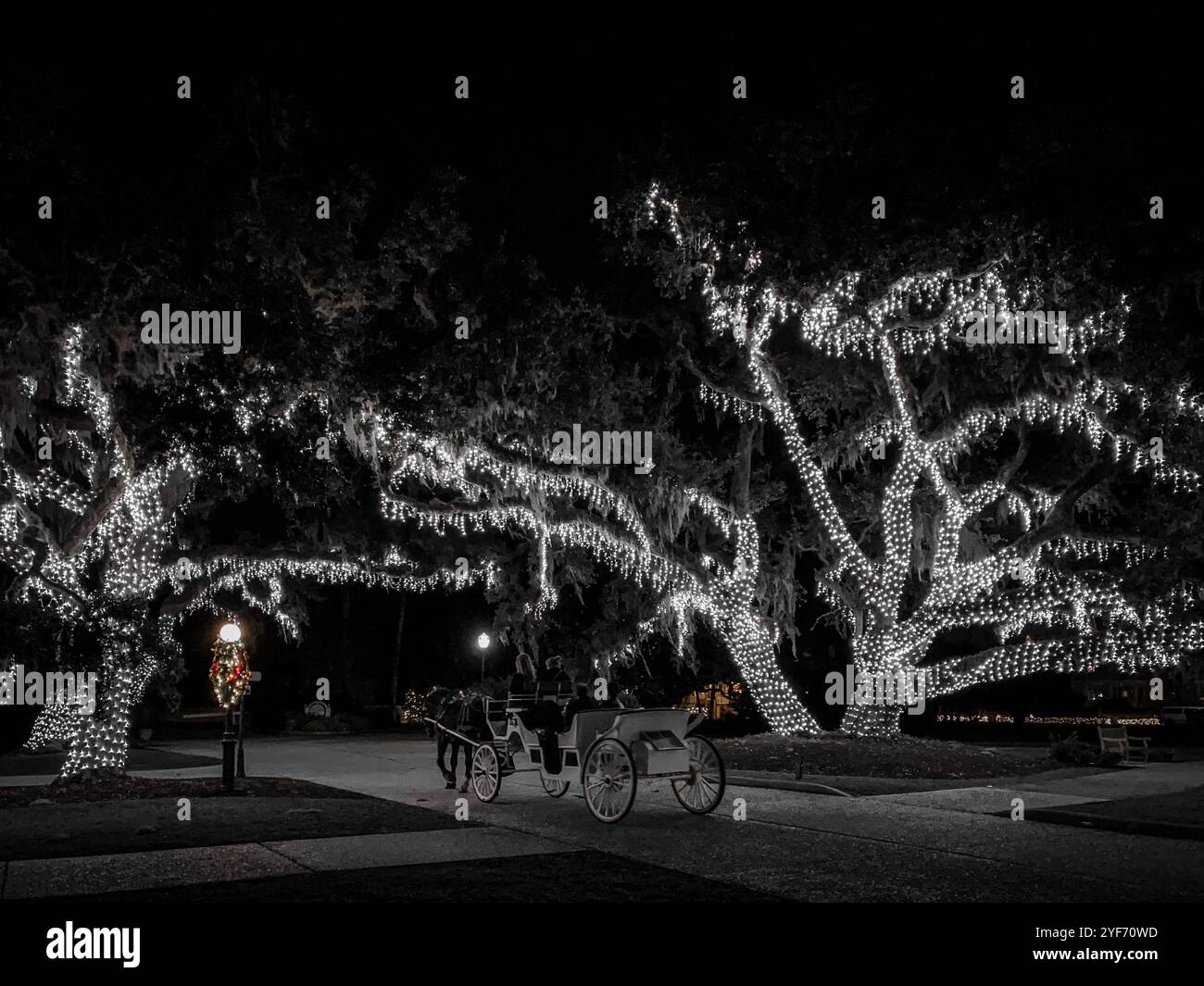 Jekyll Island's Holly Jolly Jekyll Christmas Celebration, Jekyll Island, Georgia, USA - Smartphone Captured Stock Image