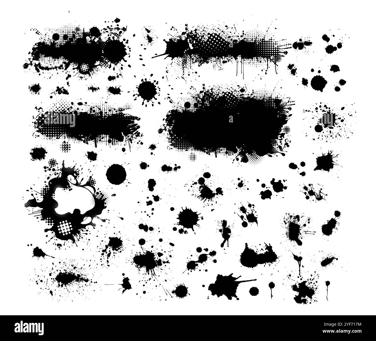 Splatter Paint Texture . Black Spray Blot of Ink. Place illustration ...