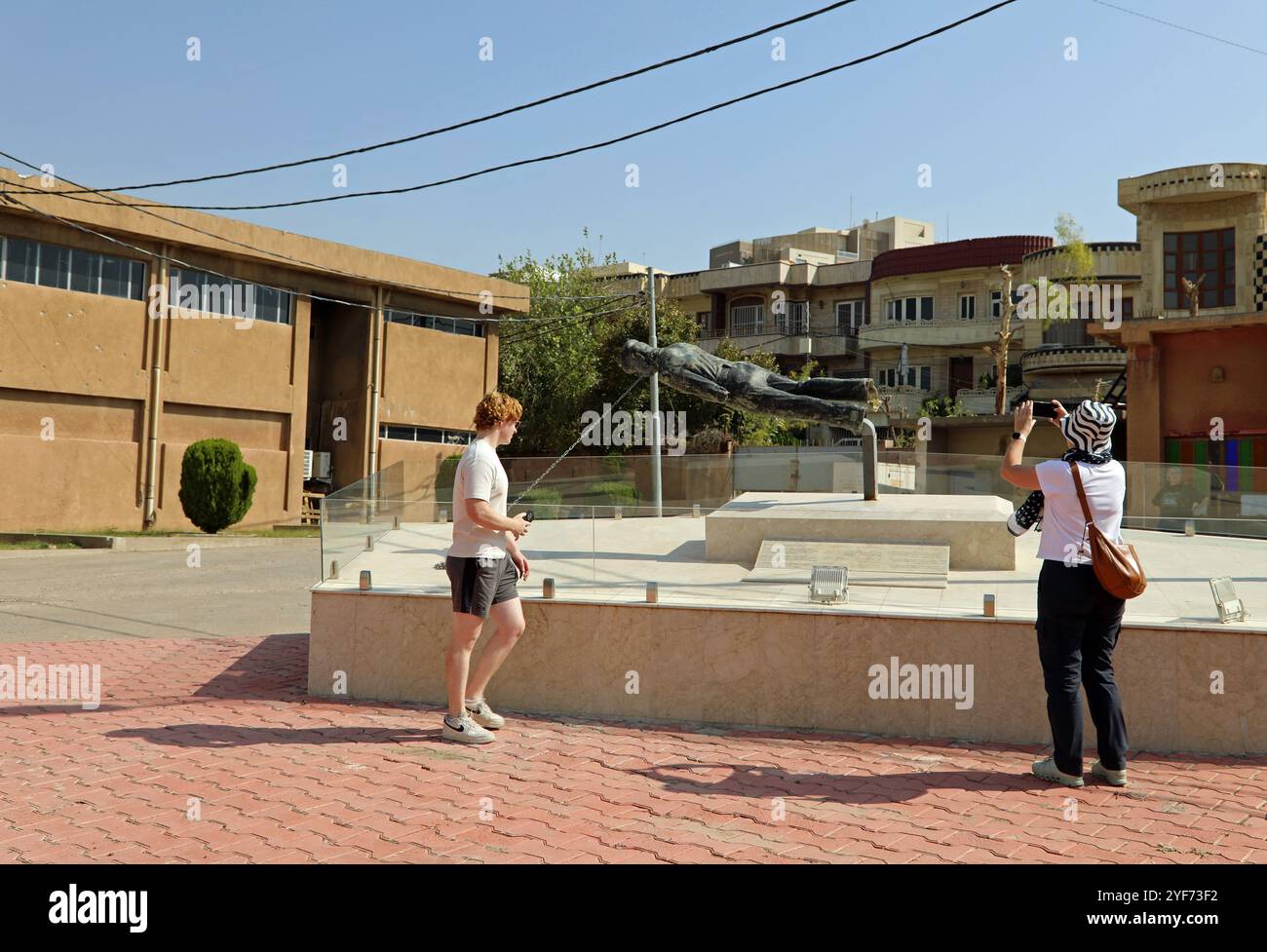 Tourists at the Amna Sukhara Museum in Iraqi Kurdistan Stock Photo