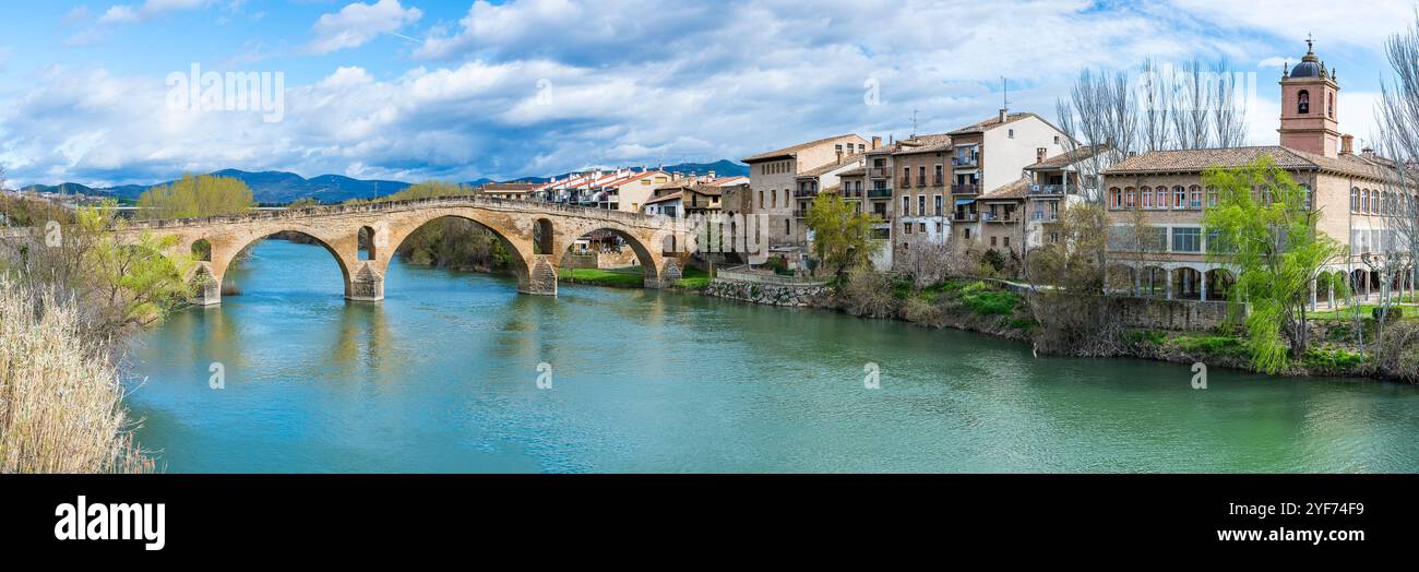 Romanesque Bridge Puente la Reina, Medieval Village and Romanesque Bridge for Pilgrims on ...