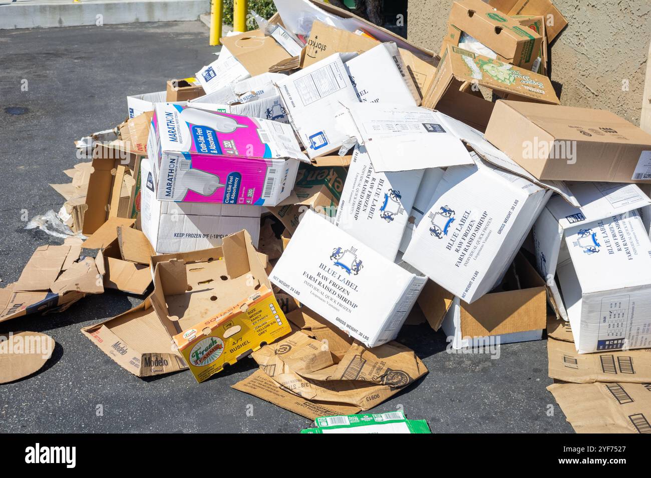 Empty cardboard boxes waste hi-res stock photography and images - Alamy