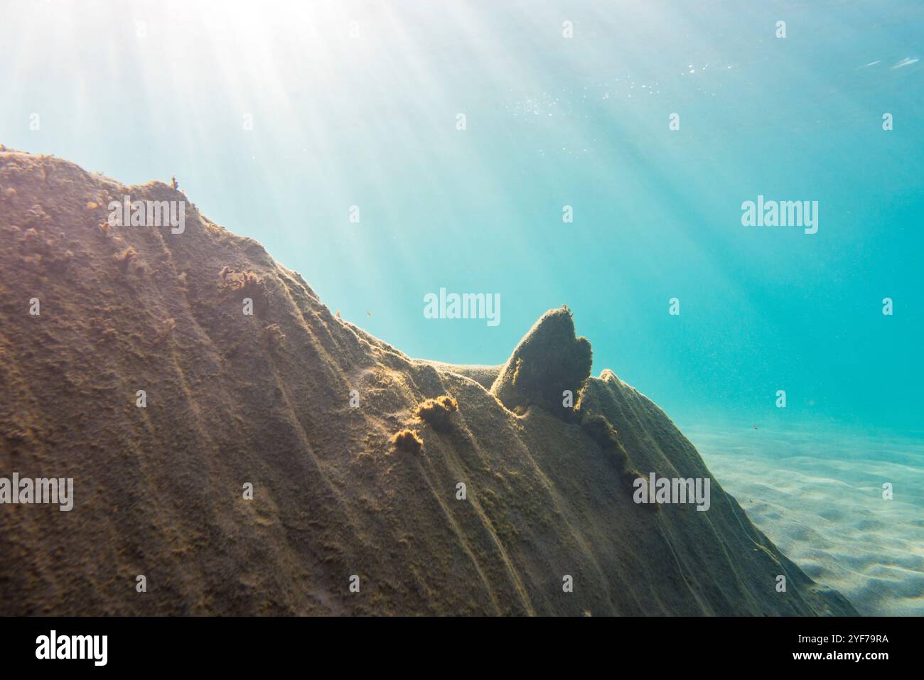 Underwater View at Spiaggia di Masua, Sardinia Stock Photo