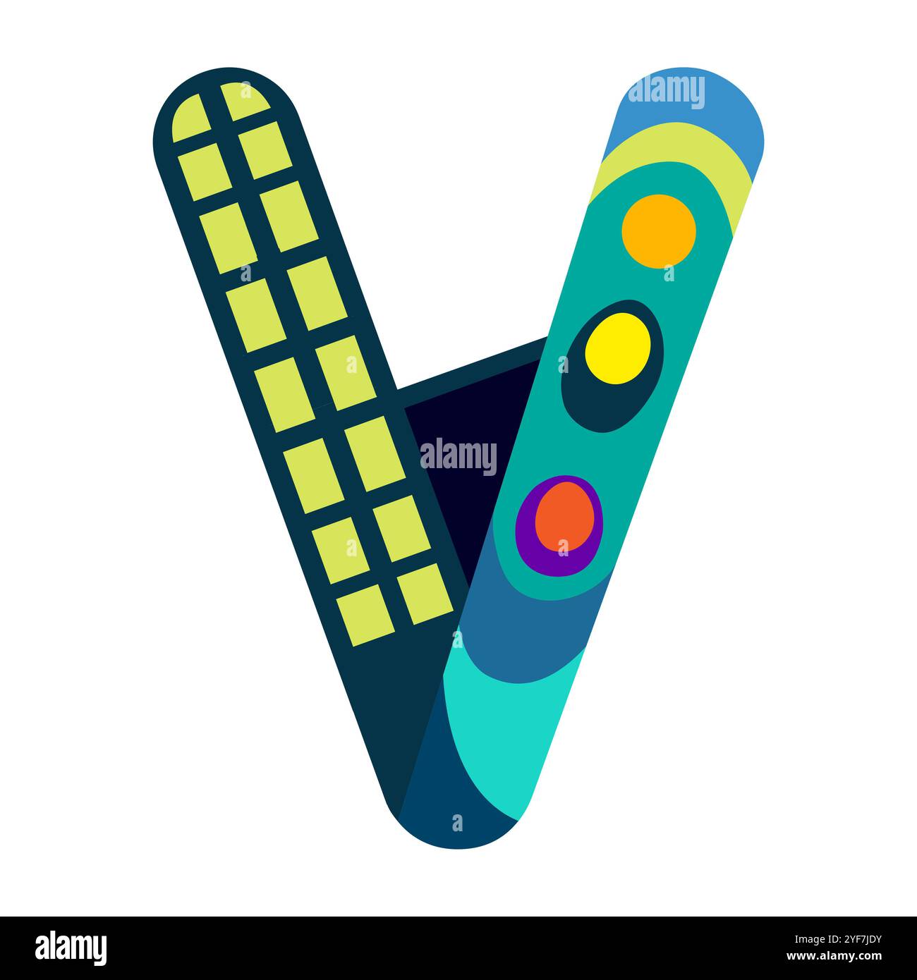 cosmos effect alphabet letter vector illustration. Modern fantasy character. Stock Vector