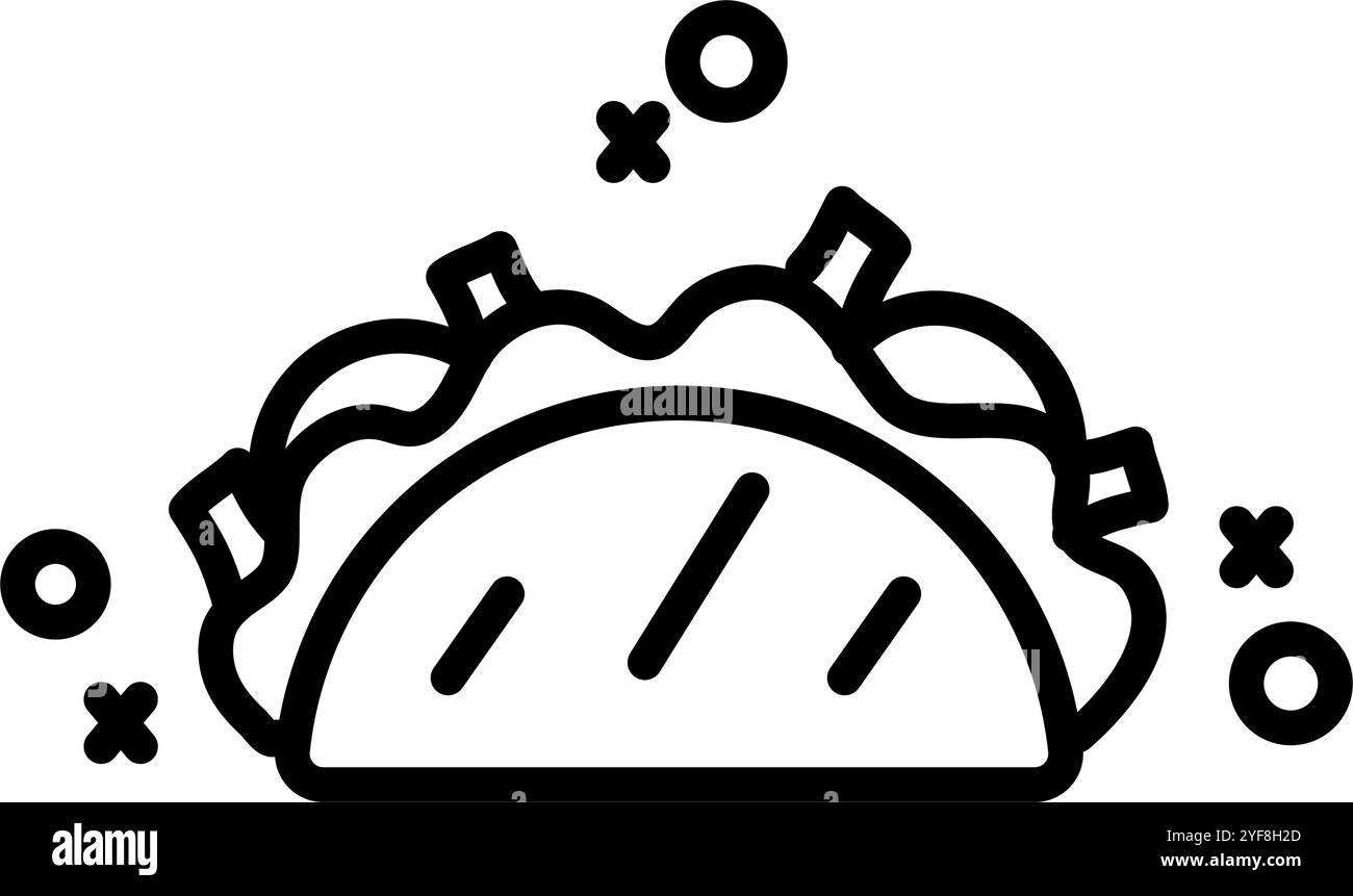 taco minimalist food icon Stock Vector Image & Art - Alamy