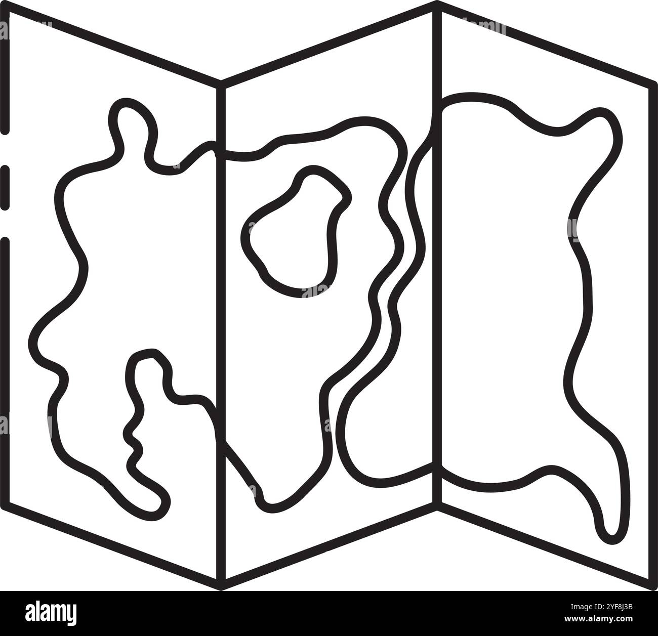folded map for mountaineering Stock - Folded Map For Mountaineering 2YF8J3B 