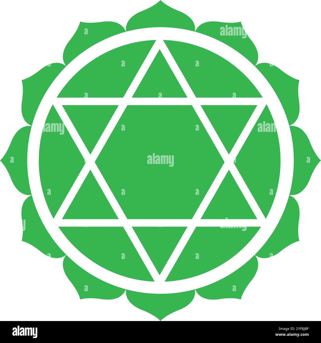 anahata heart chakra sign Stock Vector