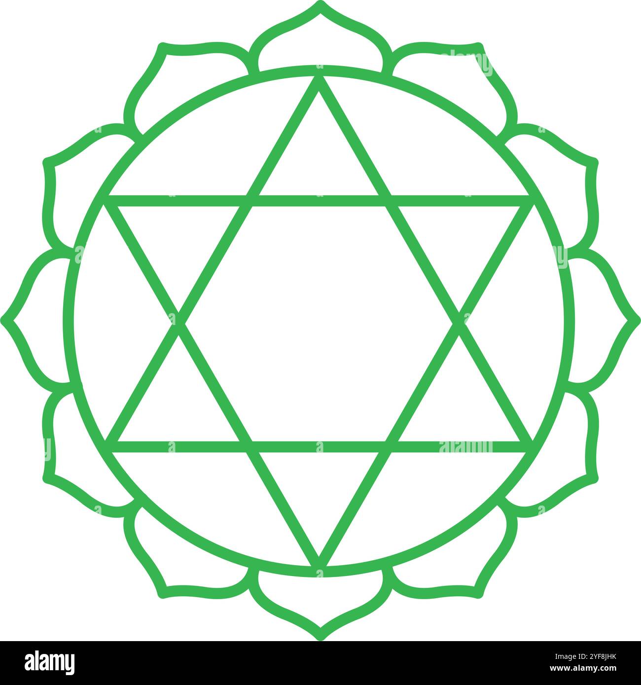 anahata heart chakra icon Stock Vector Image & Art - Alamy