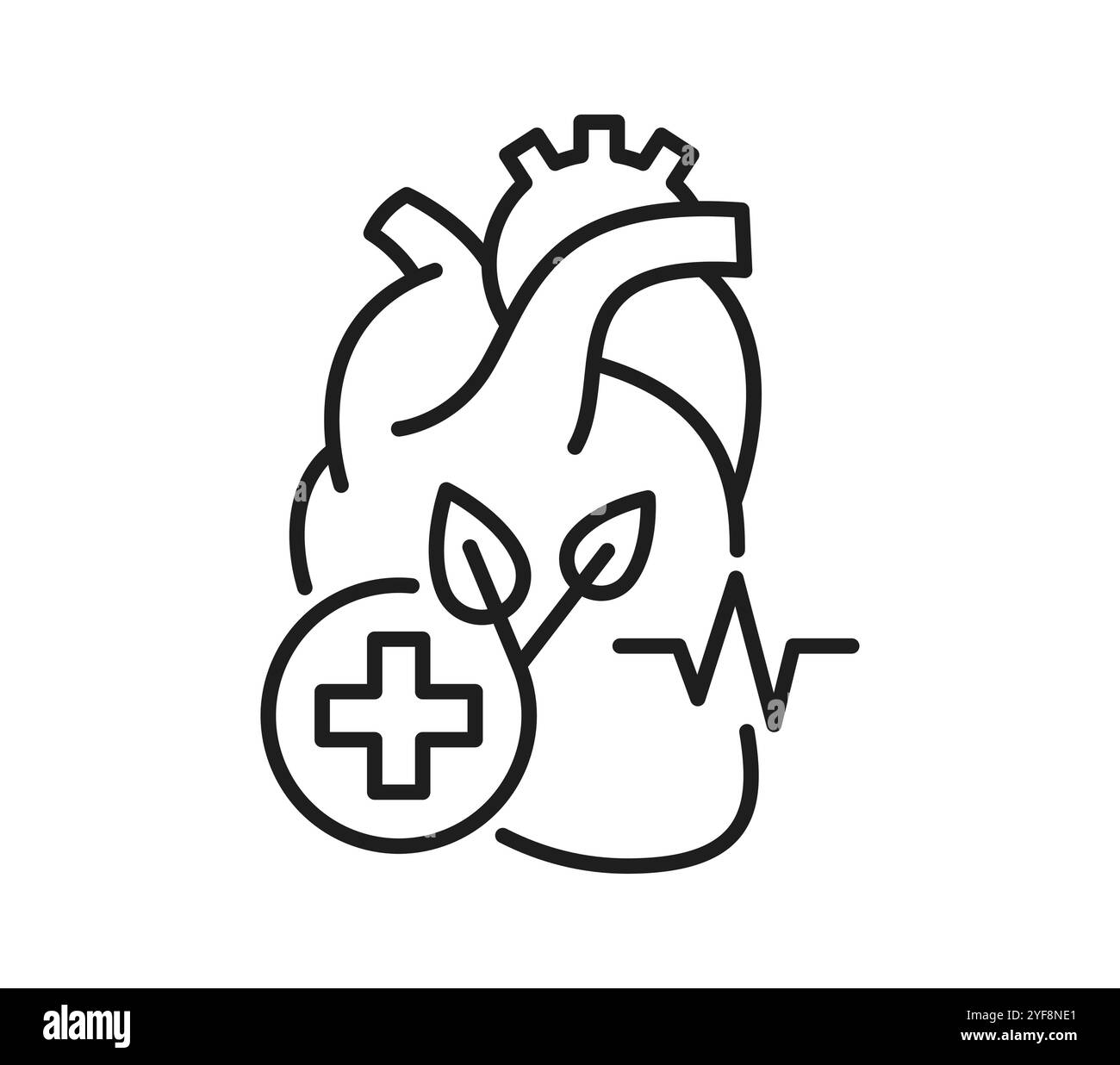 Blood pressure icon linear Black and White Stock Photos & Images - Alamy