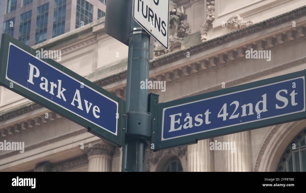 New York City Grand Central Terminal, 42 street, Park Avenue, Pershing ...