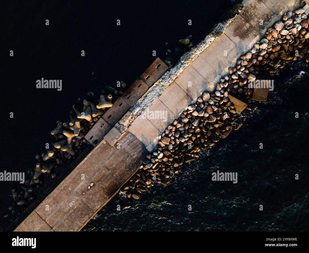 Aerial photo of a pathway leading to a lighthouse Stock Photo - Alamy