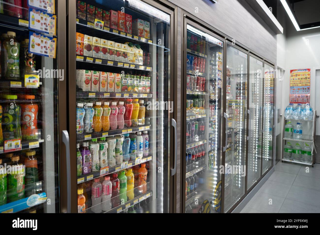 BANGKOK, THAILAND - OCTOBER 27, 2023: drinks for sale inside a 7-Eleven ...