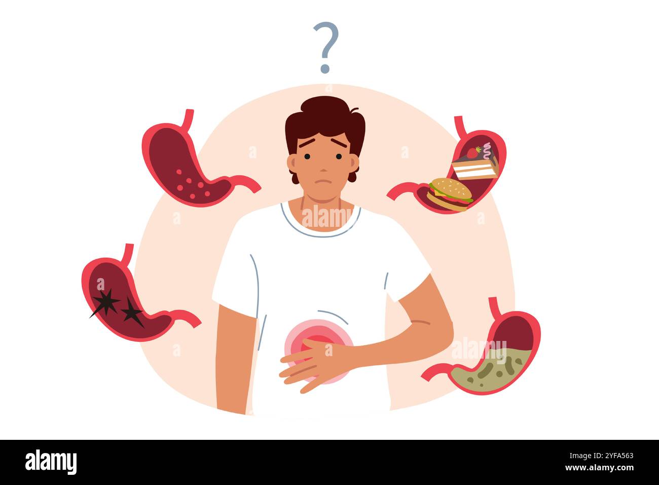 Human stomachs Stock Vector Images - Alamy