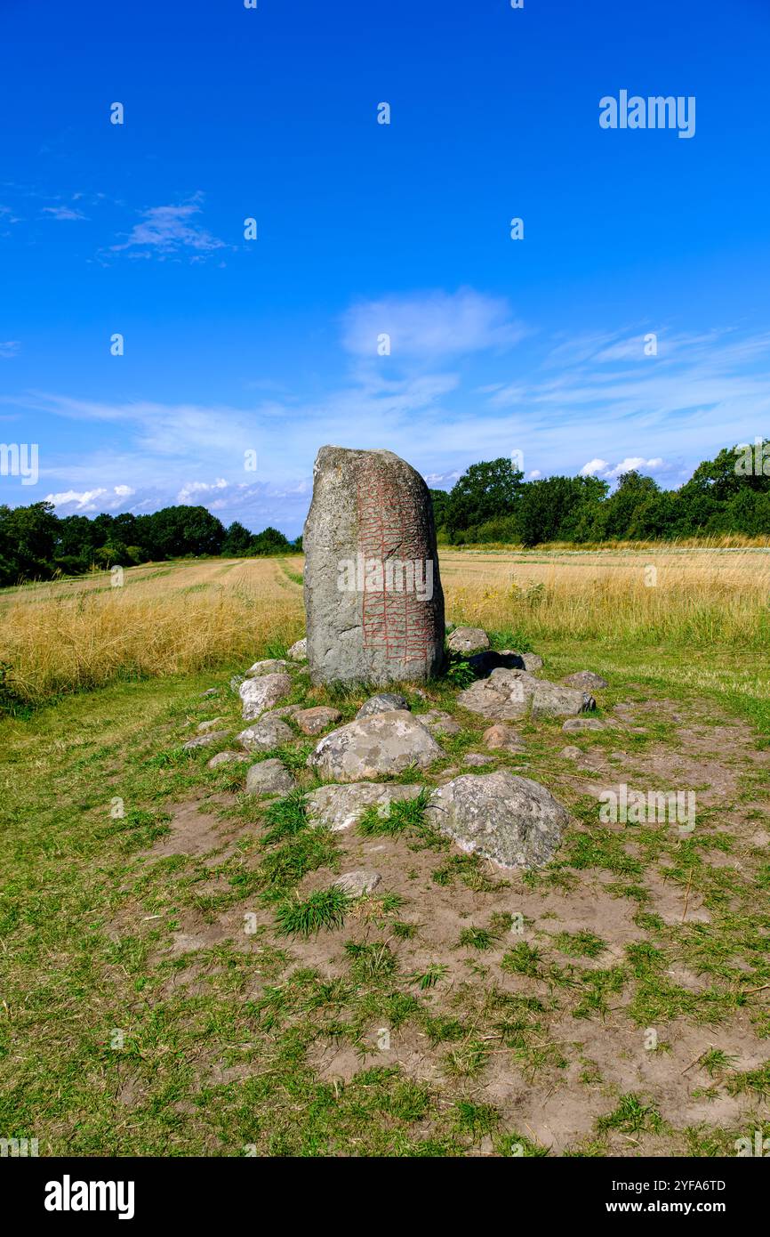 The Karlevi rune stone, probably from the Viking Age around 1000, near ...
