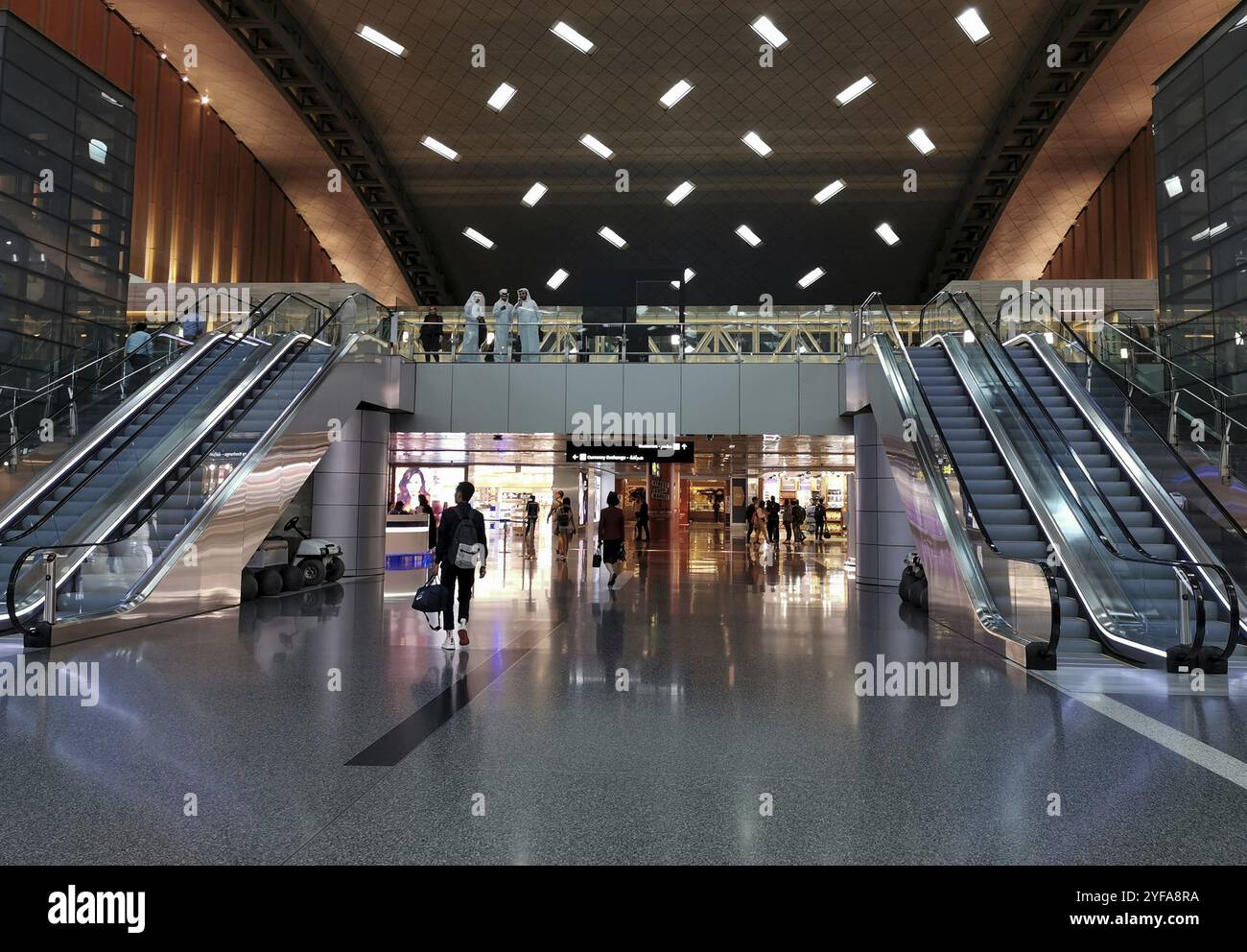 Doha Qatar March 8 2020 The luxury interior of the Hamad