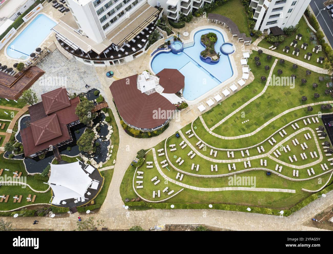 Overhead drone shot outdoor swimming hi-res stock photography and ...