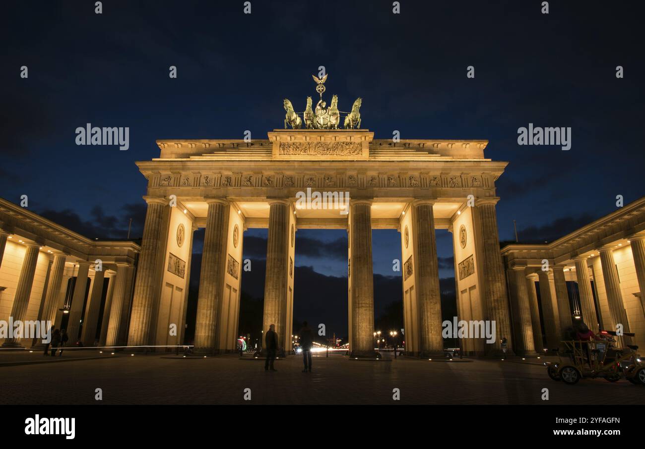 Berlin, Germany, January 16, 2016: Illuminated famous neoclassical ...