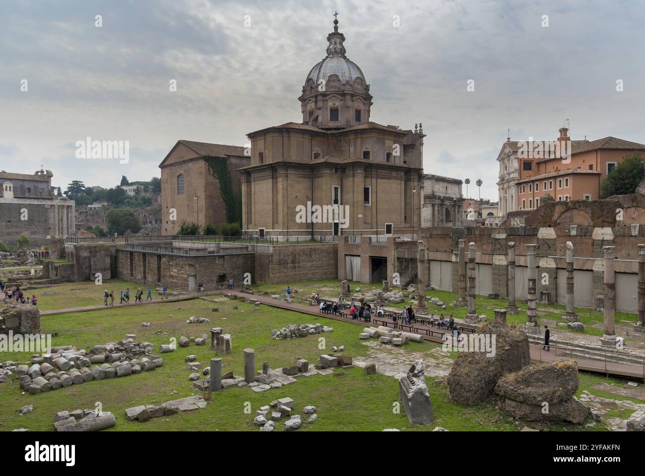 Rome, Italy, October 1 2017: Cityscape image of famous ancient roman ...