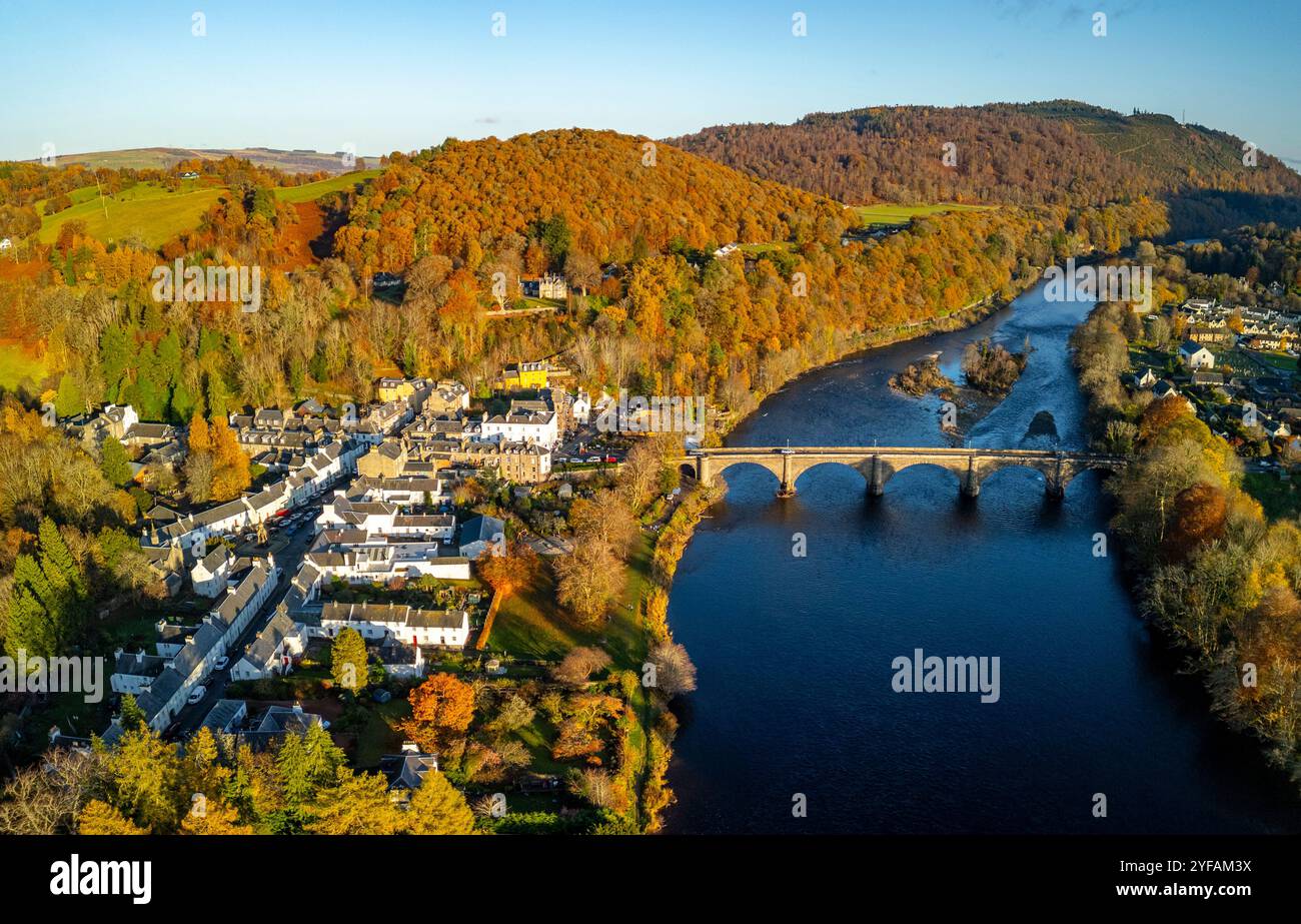 Dunkeld Spring Landscape river village in hi-res stock photography and images - Alamy