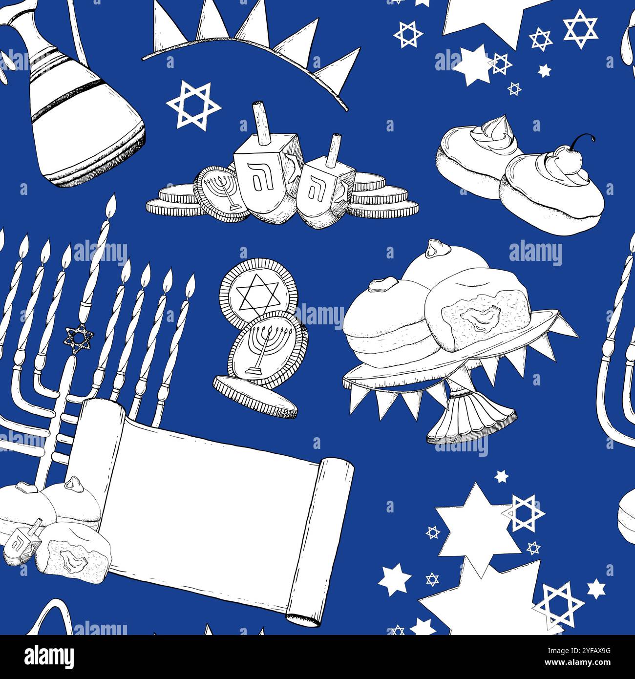 Tovaglioli Da Pranzo Amscan Per Hanukkah - 36 Pezzi Con Menorah - 20,3 X 20,3 Cm - Multicolore
