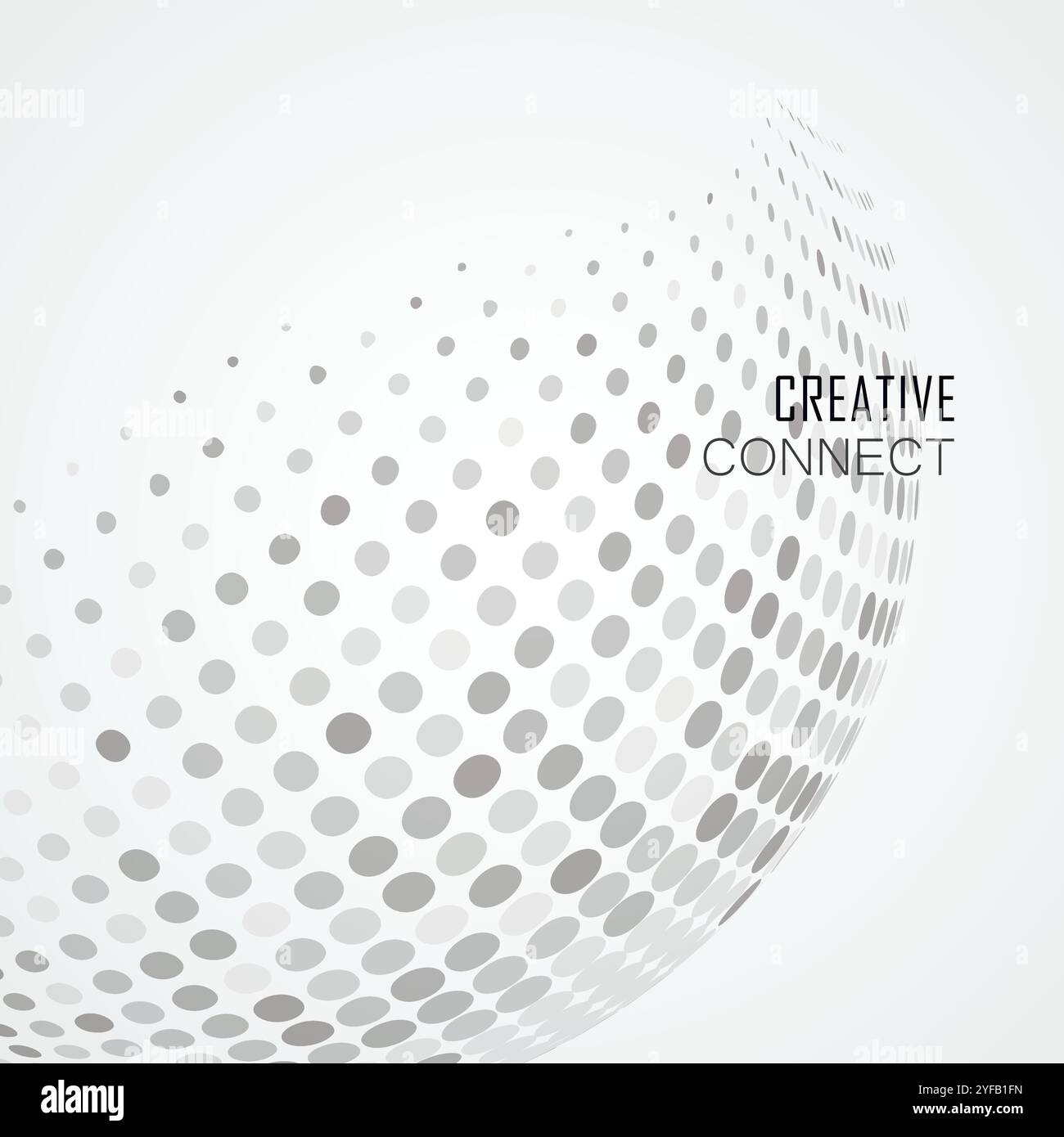3d sphere consisting points. Innovation technology concept. Digital background. Modern 3d graphic concept Stock Vector