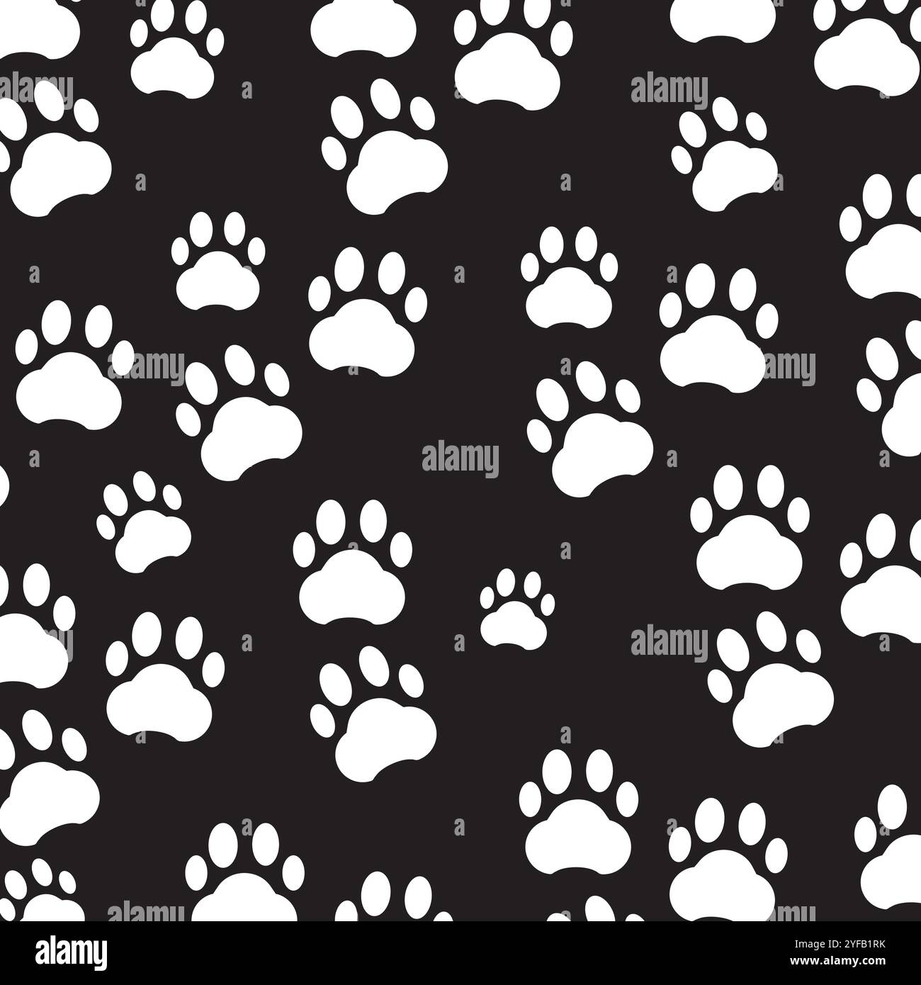 dog footprints logo background illustration abstract design. Stock Vector