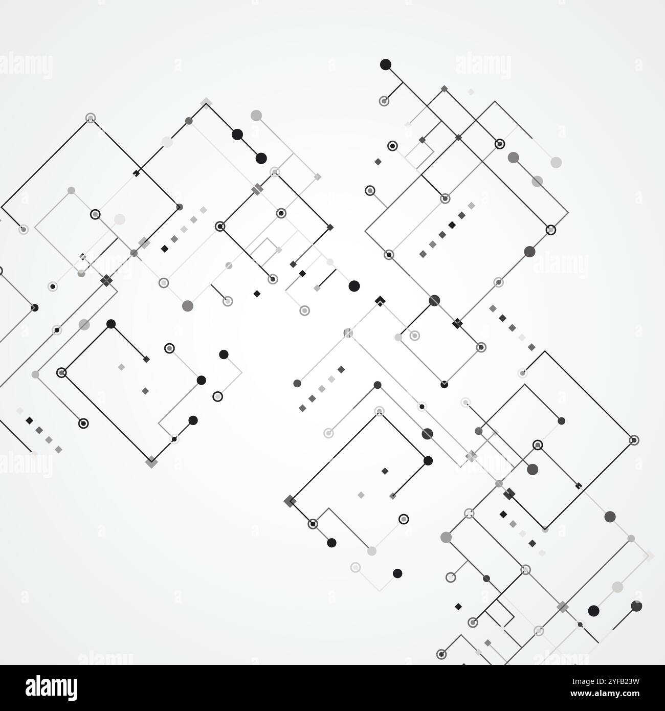 Abstract futuristic connection. Dots background. Line vector drawing Stock Vector