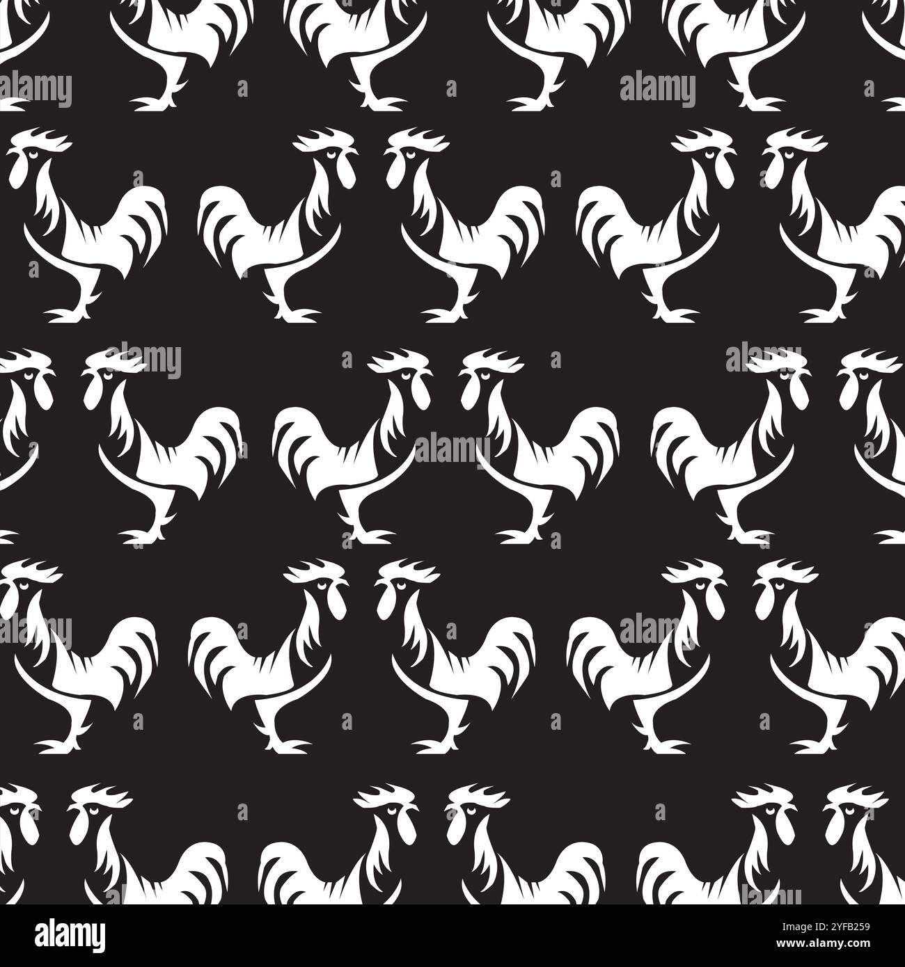 Rooster vector background illustration design Stock Vector