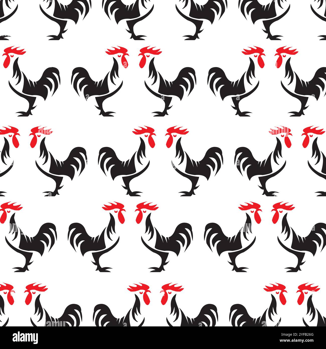 Rooster vector background illustration design Stock Vector