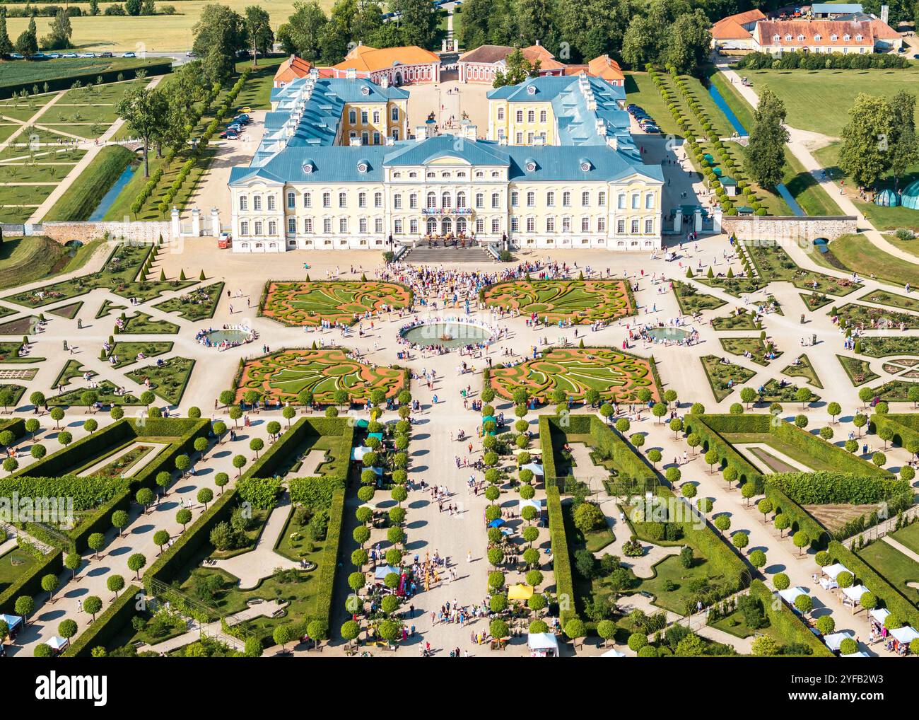 Aerial View Of Rundale Palace And Garden In Latvia Majestic Baroque aerial-view-of-rundale-palace-and-garden-in-latvia-majestic-baroque