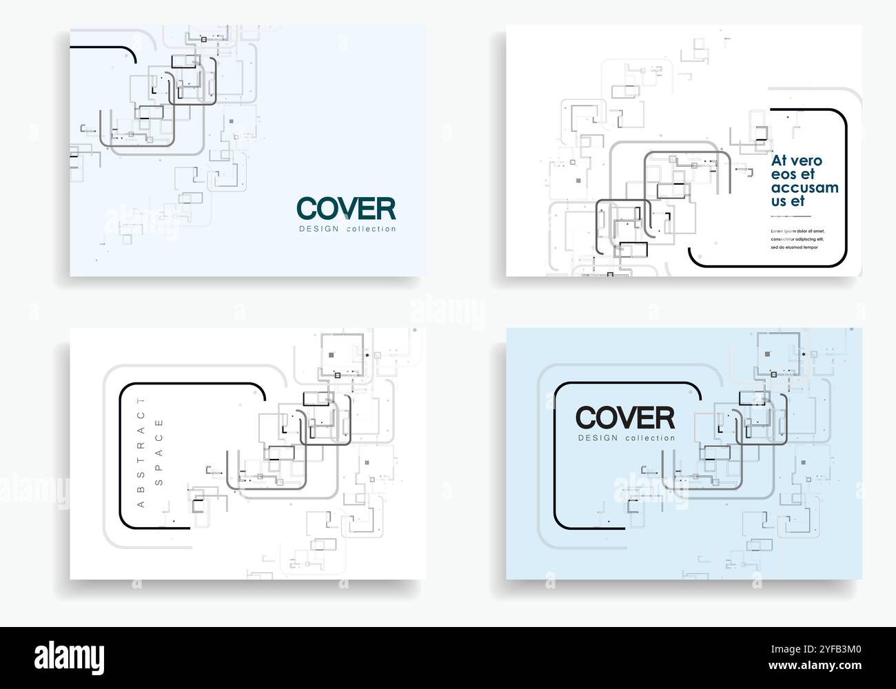 Vector grey abstract pattern on brochure template Stock Vector