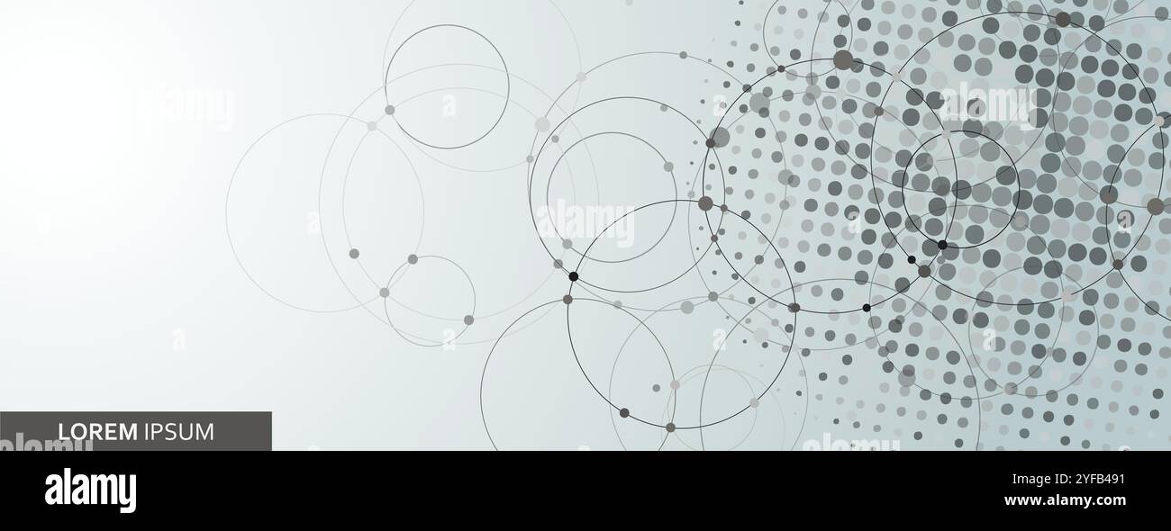 Template with black halftone on light background. Vector template. Web element. Linear set Stock Vector