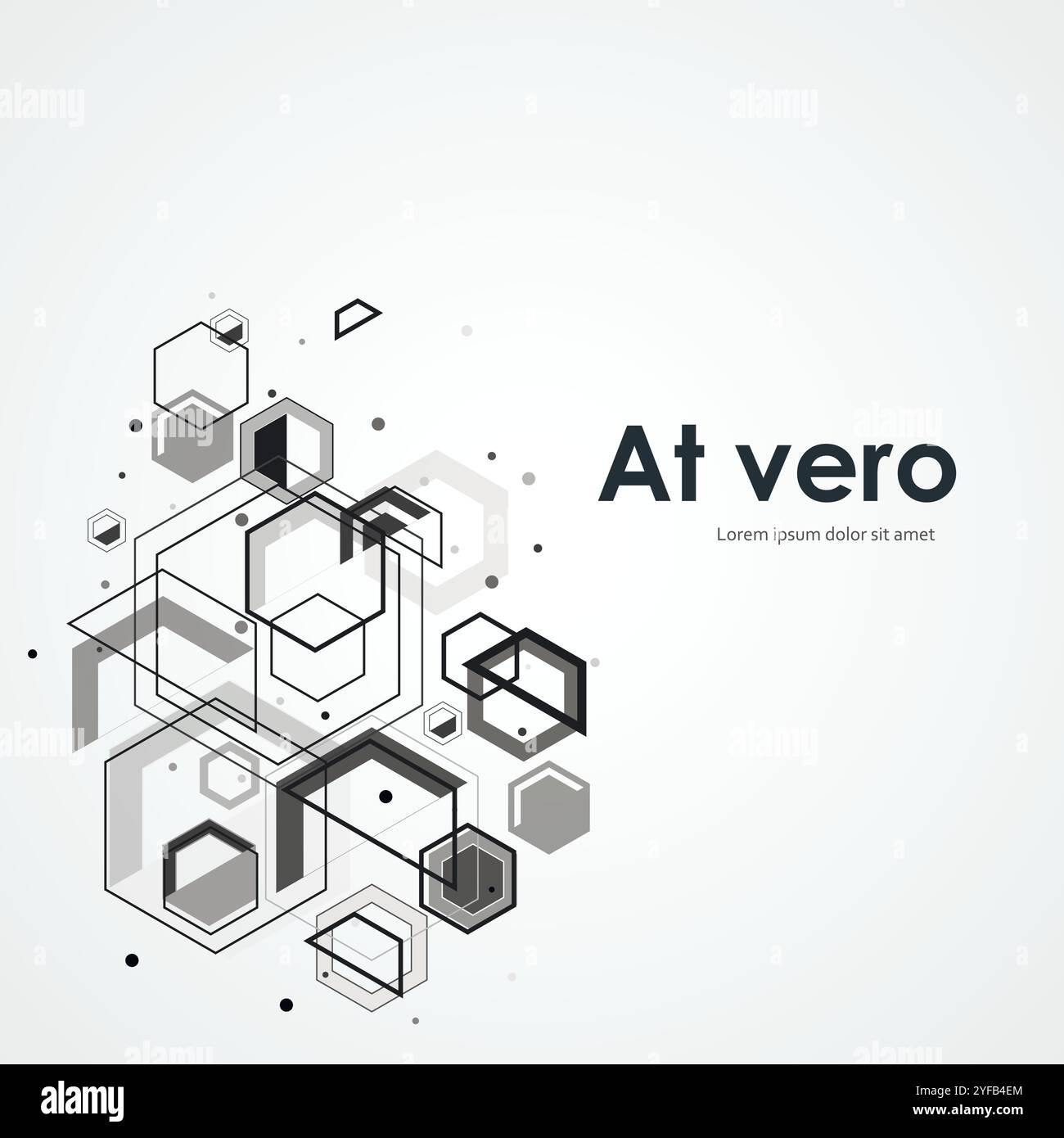Hipster hexagons shapes pattern for flyer design. Digital technology background. Retro poster. Vector geometric pattern collection Stock Vector